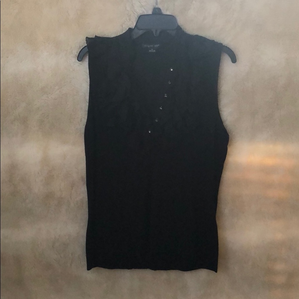 Black tank top blouse